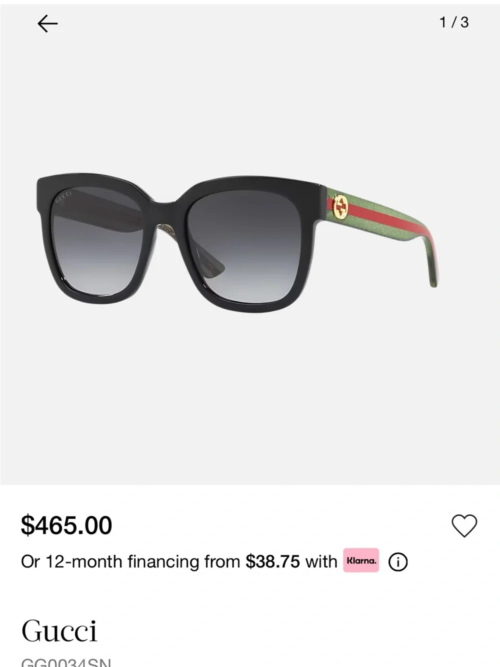 Gucci Black Oversized Cat-Eye Sunglasses